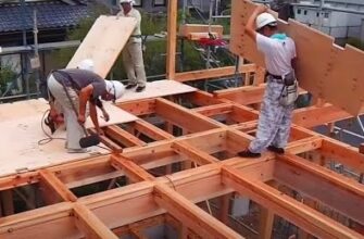 Как строят деревянные дома в Японии - Весь процесс 83