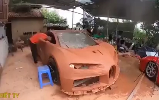 Бедные вьетнамцы построили свой собственный Bugatti из глины 3